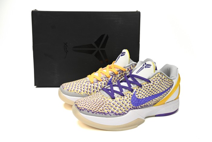 LJR Nike Kobe VI White Purple Yellow CW2190-105