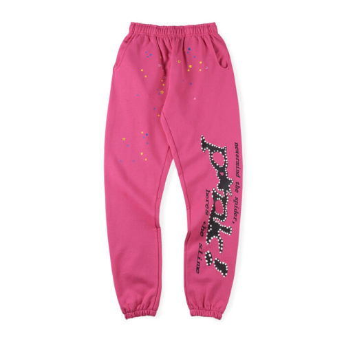 Sp5der Pink Sweatpants Dark Pink