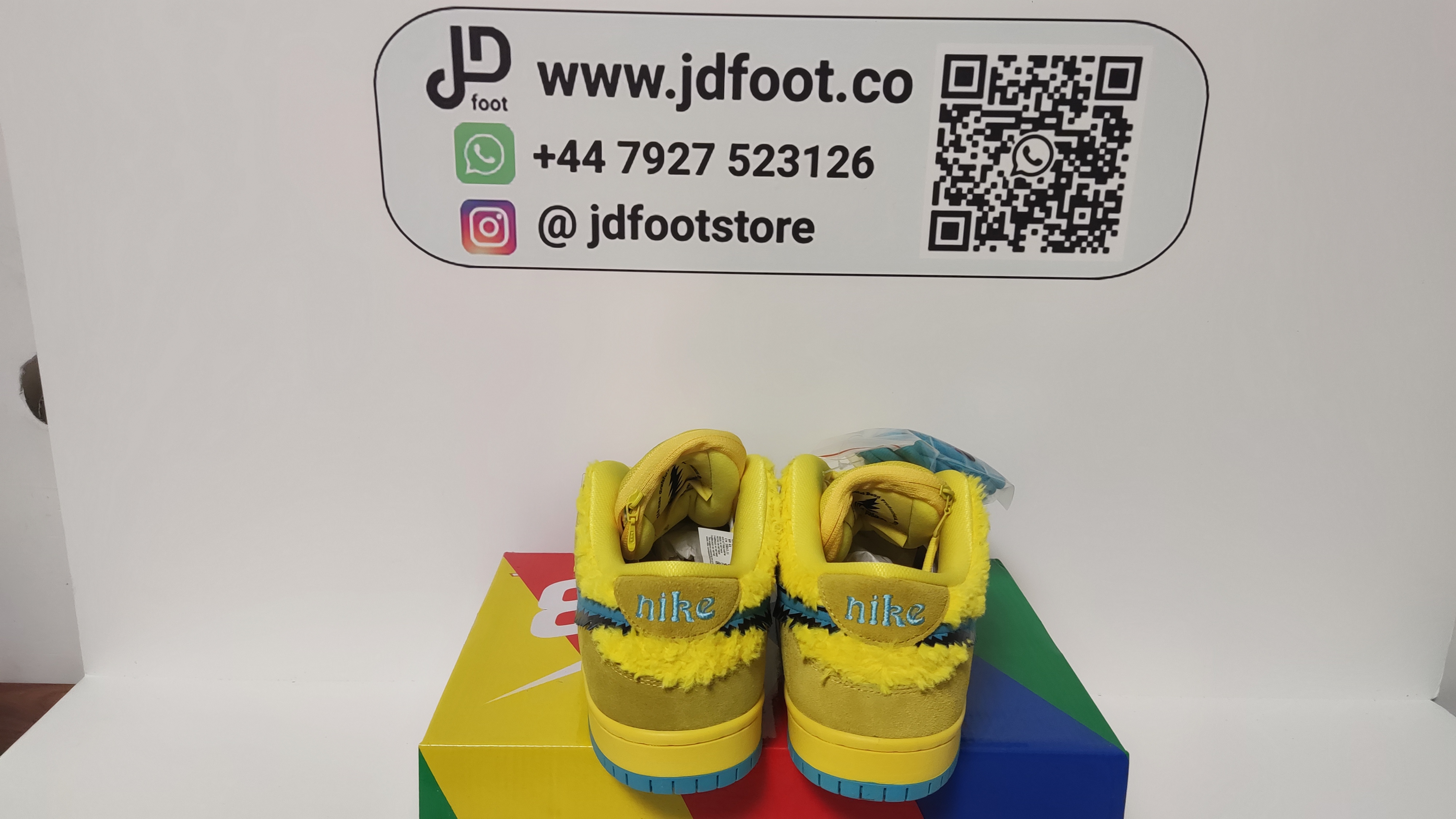 QC Picture Replica Dunks Low Grateful Dead Bears Yellow From Jdfoot