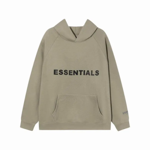 Fear Of God Essentials Pullover Hoodie Applique Logo Taupe