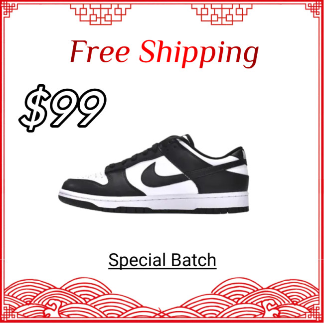 [Special Batch] Free Shipping Nike Dunk Low Black White DD1503-101