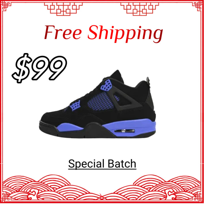 [Special Batch]Free Shipping Air Jordan 4 Retro Blue Thunder CT8527-018