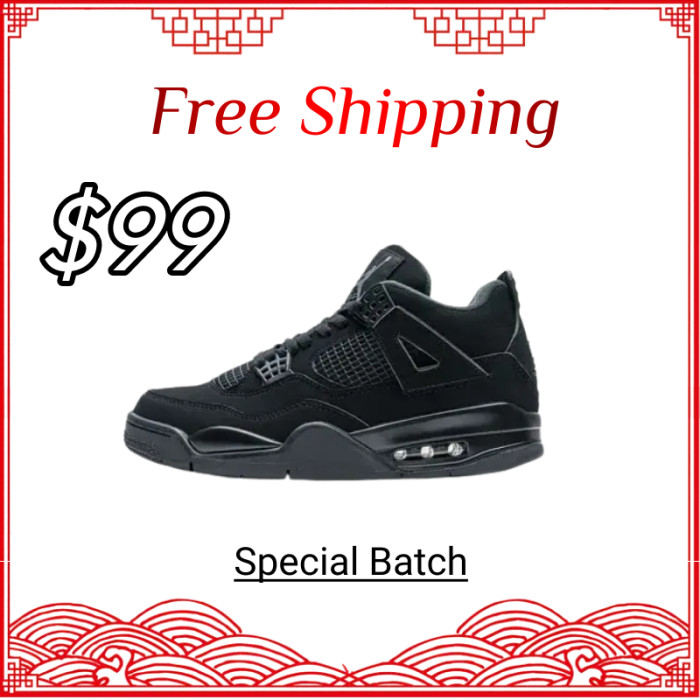 [Special Batch]Free Shipping Air Jordan 4 Retro Black Cat (2020) CU1110-010