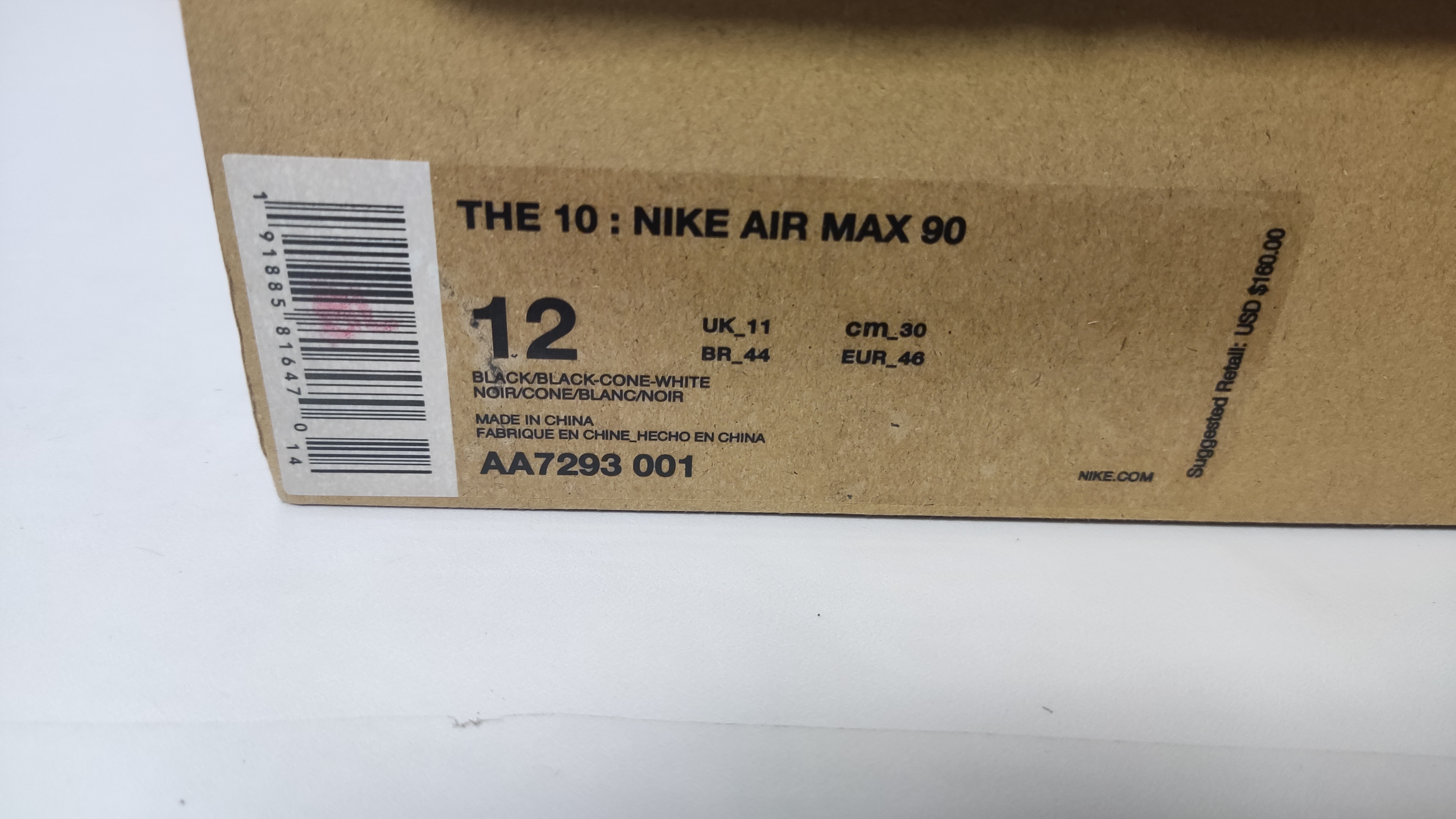 QC Picture Replica Air Max 90 OFF-WHITE All Black From Jdfoot