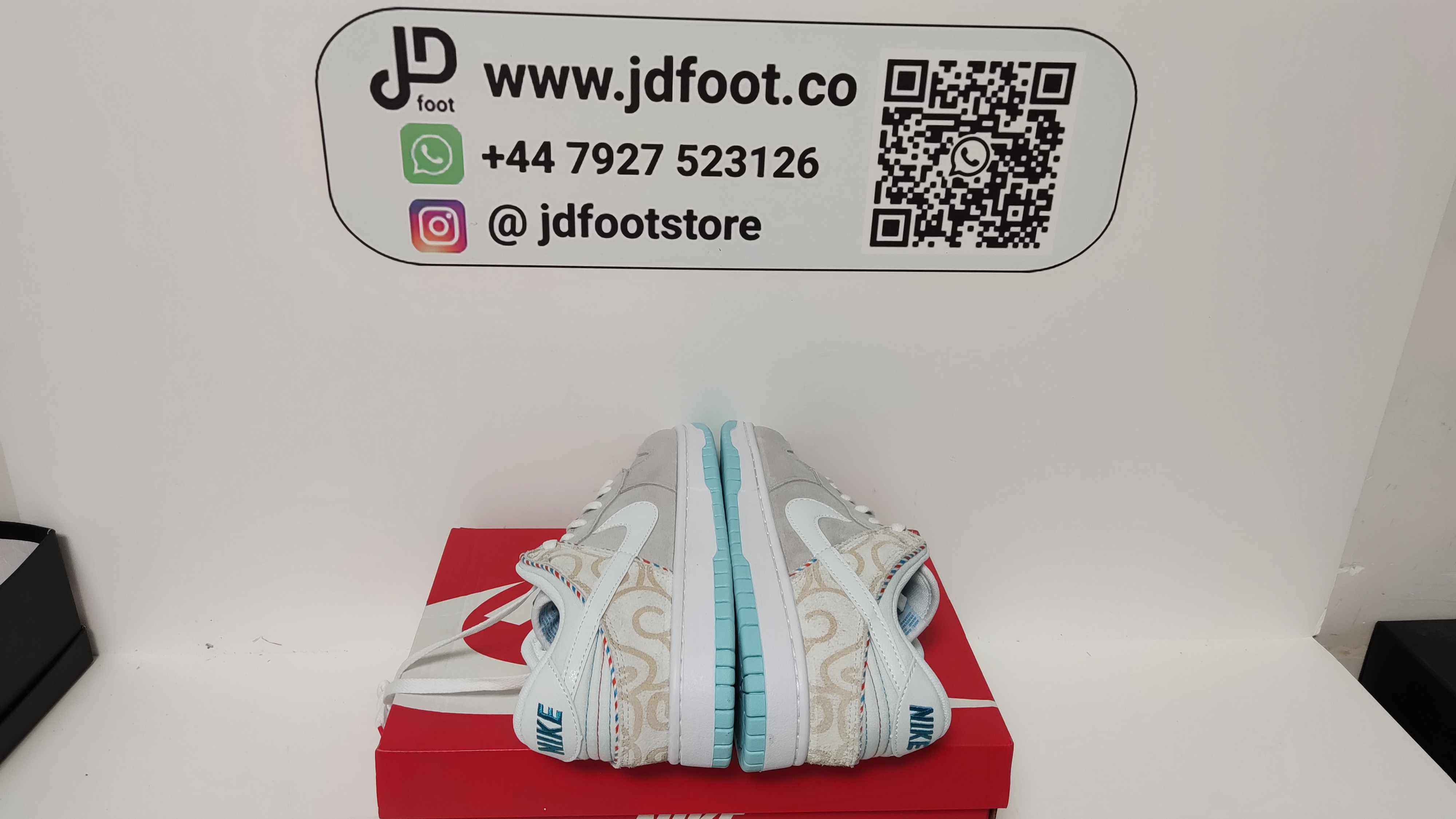 QC Picture Replica Dunk Low Barber Shop Grey From Jdfoot