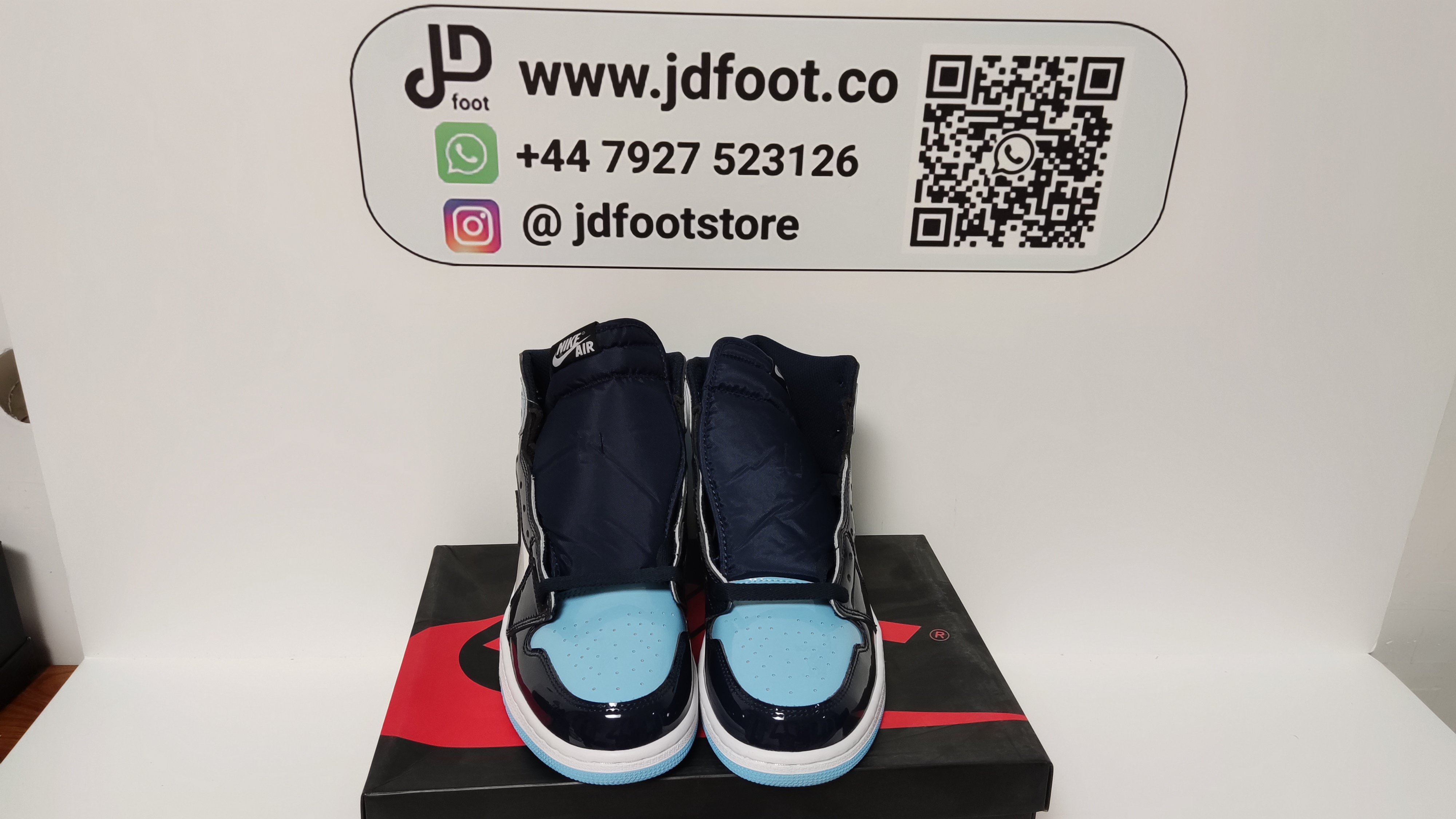 QC Picture Replica Jordan 1 High UNC Patent From Jdfoot