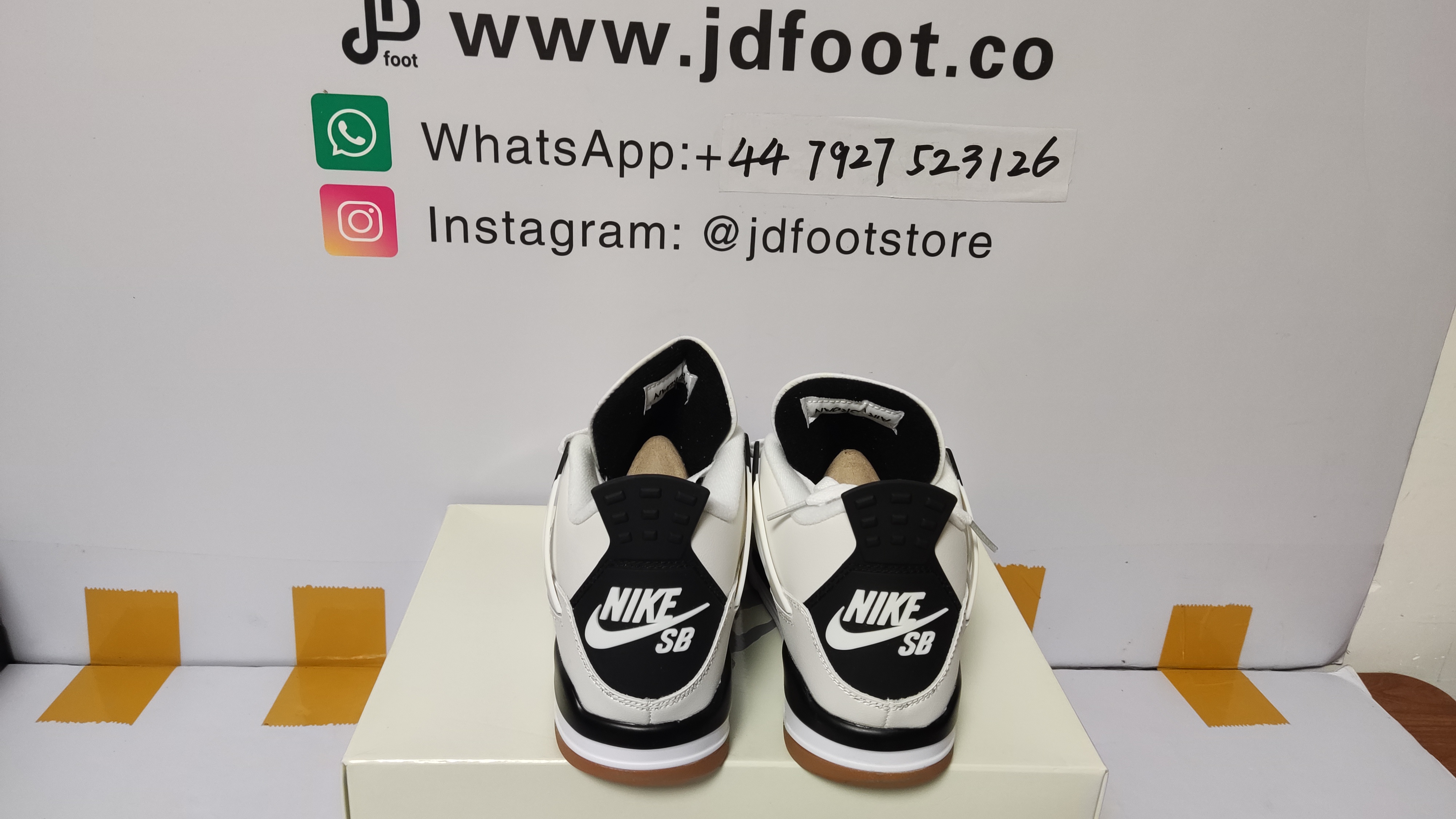 QC Picture Replica Jordan 4 White Black From Jdfoot