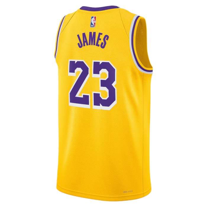 Los Angeles Lakers Nike Icon Edition Swingman Jersey Gold Lebron James