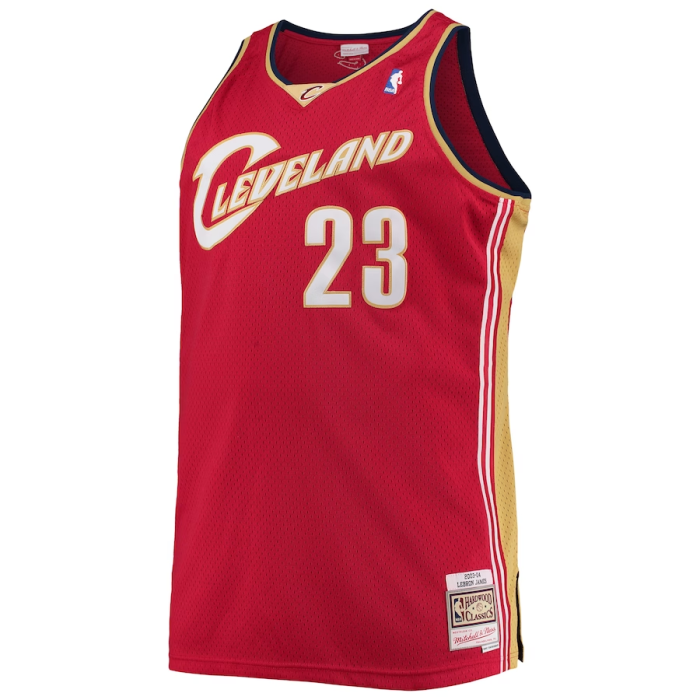 LeBron James Cleveland Cavaliers Mitchell & Ness 2003/04 Big & Tall Hardwood Classics Swingman Jersey Red