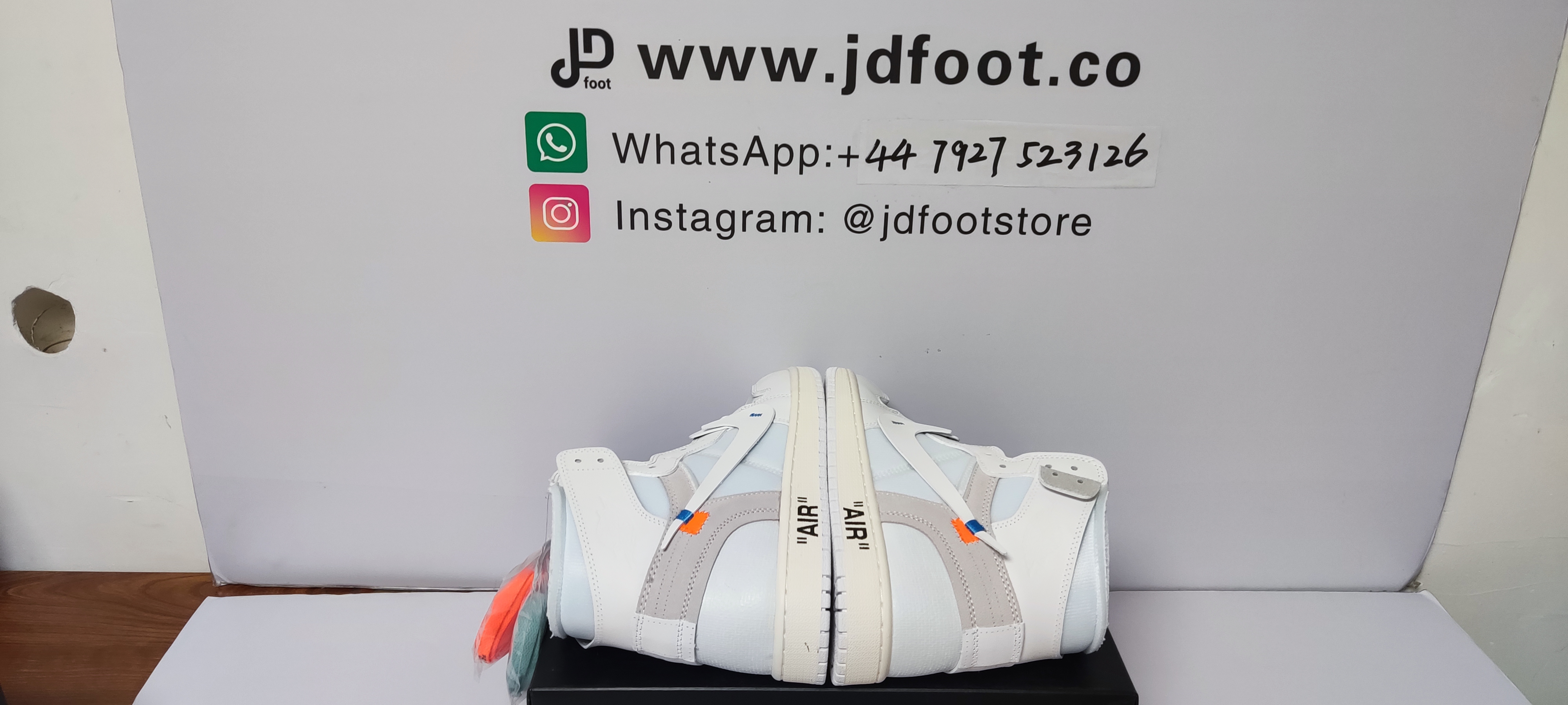 QC Picture Replica Jordan 1 High Off-White White From Jdfoot