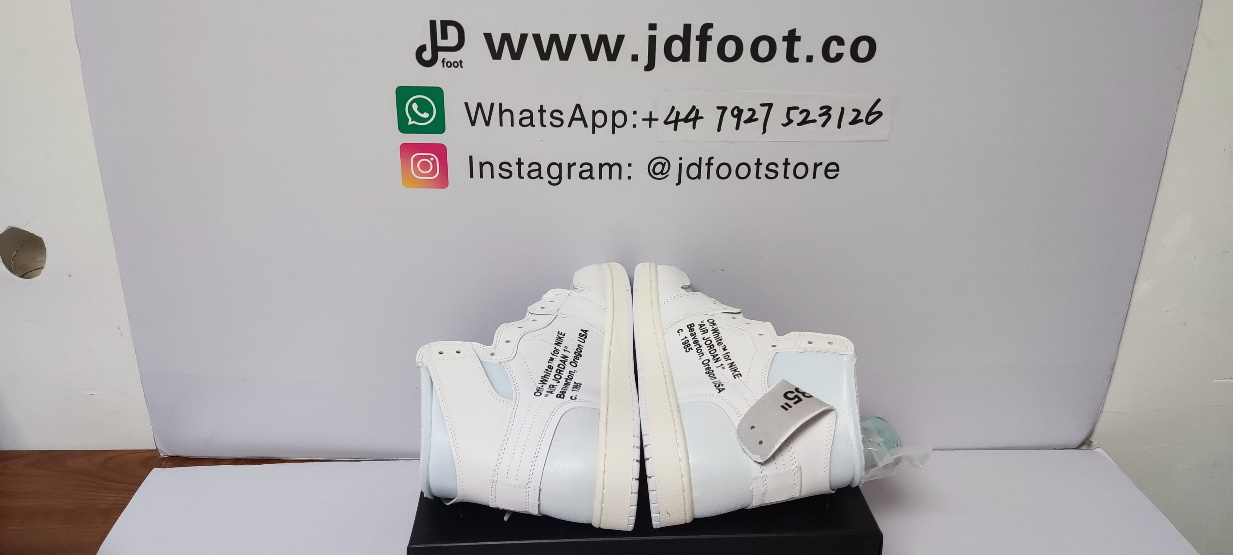 QC Picture Replica Jordan 1 High Off-White White From Jdfoot