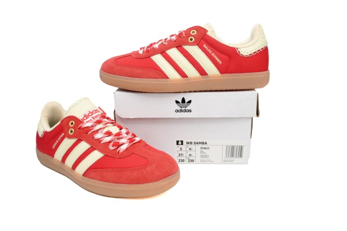 OG Wales Bonner x adidas Originals SAMBA White Red GY6612