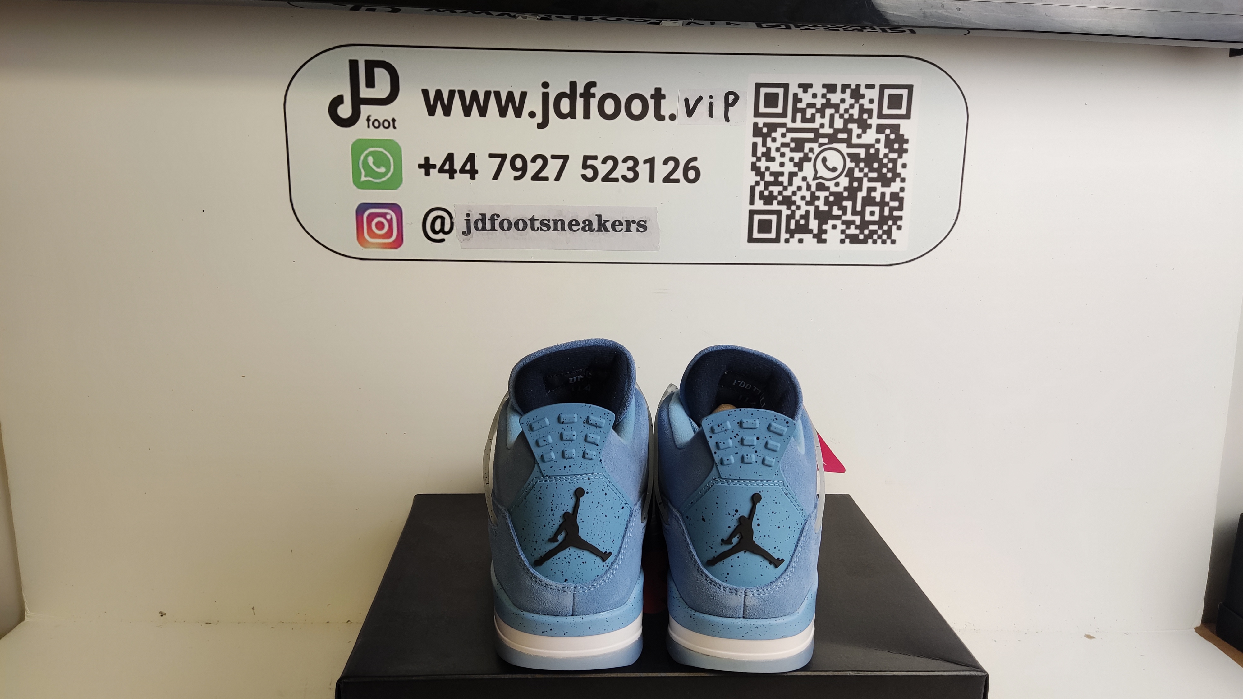 QC Picture Replica Jordan 4 Retro UNC University Blue From Jdfoot