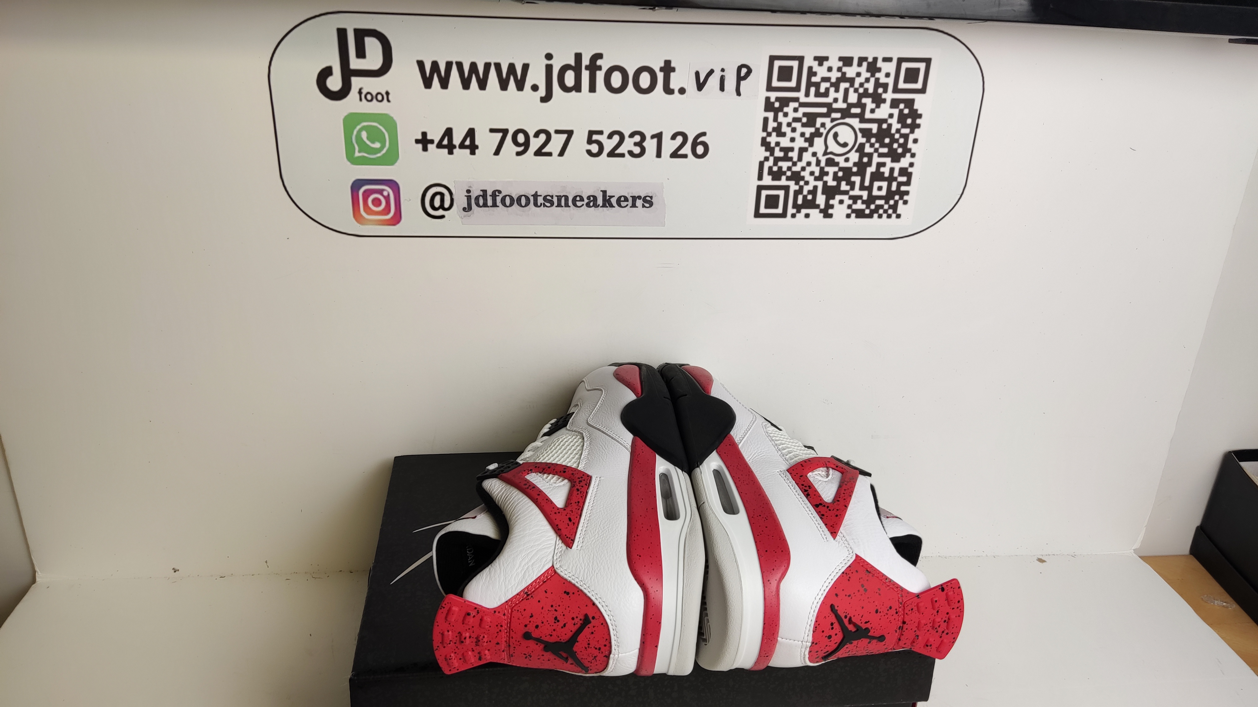 QC Picture Replica Jordan 4 “Red Cement” From Jdfoot