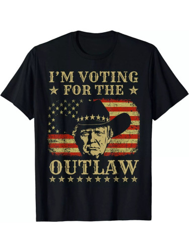 I'm Voting For the Outlaw, Trump Convicted Felon 2024 T-Shirt