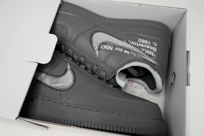 Off-White x Nike Air Force 1 Low 'Ghost Grey Silver' DX1419-500