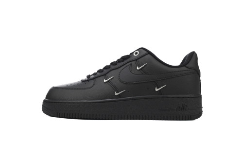 OG Nike Air Force 1 Low Black Silver Mini Swoosh HQ1180-001