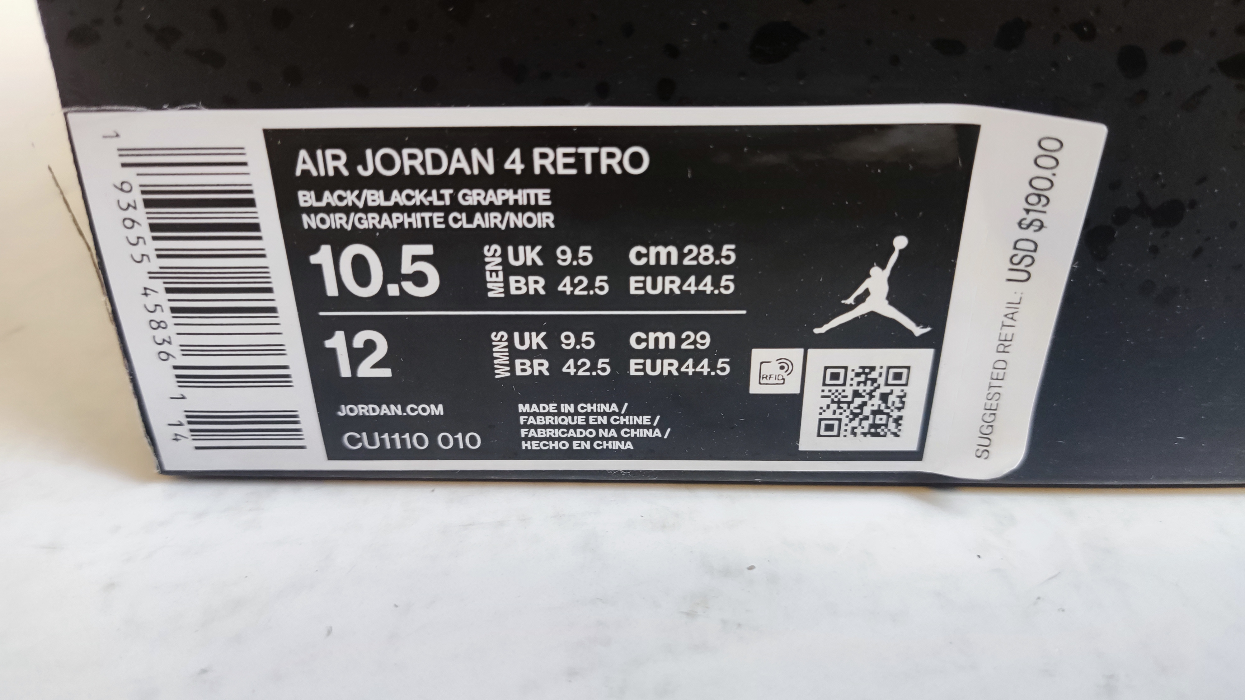 QC Picture Replica Jordan 4 Retro Black Cat From Jdfoot