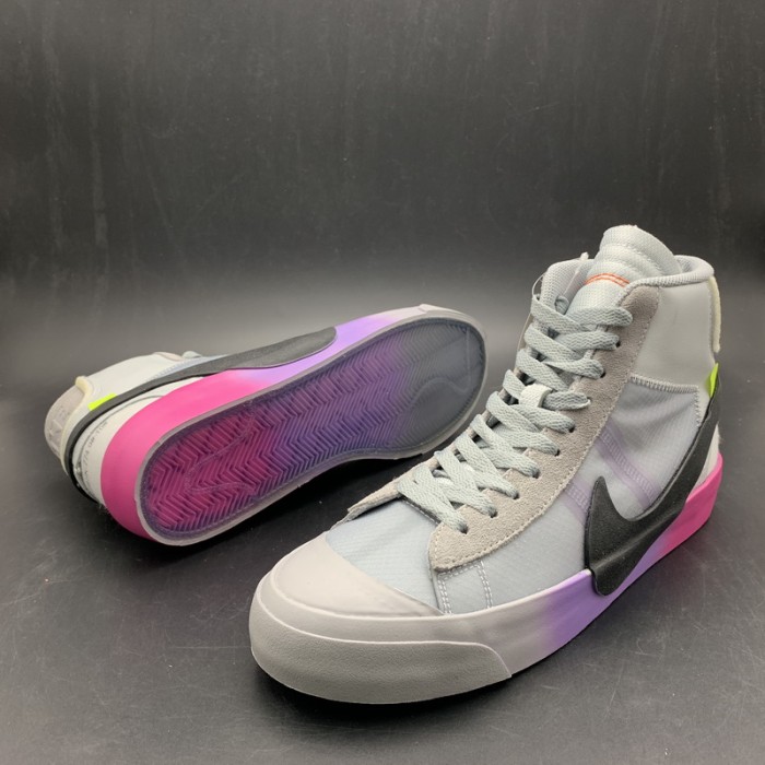 NIKE BLAZER MID OFF-WHITE WOLF GREY SERENA  QUEEN