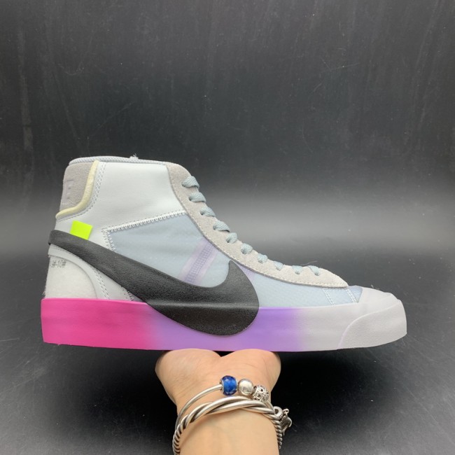 NIKE BLAZER MID OFF-WHITE WOLF GREY SERENA  QUEEN