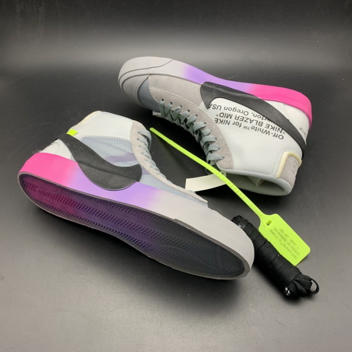 NIKE BLAZER MID OFF-WHITE WOLF GREY SERENA  QUEEN