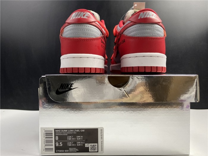 Nike Dunk Low Off-White University Red