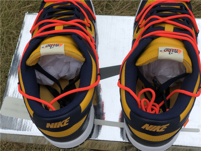 OFF-WHITE x Nike Dunk Low “University Gold”