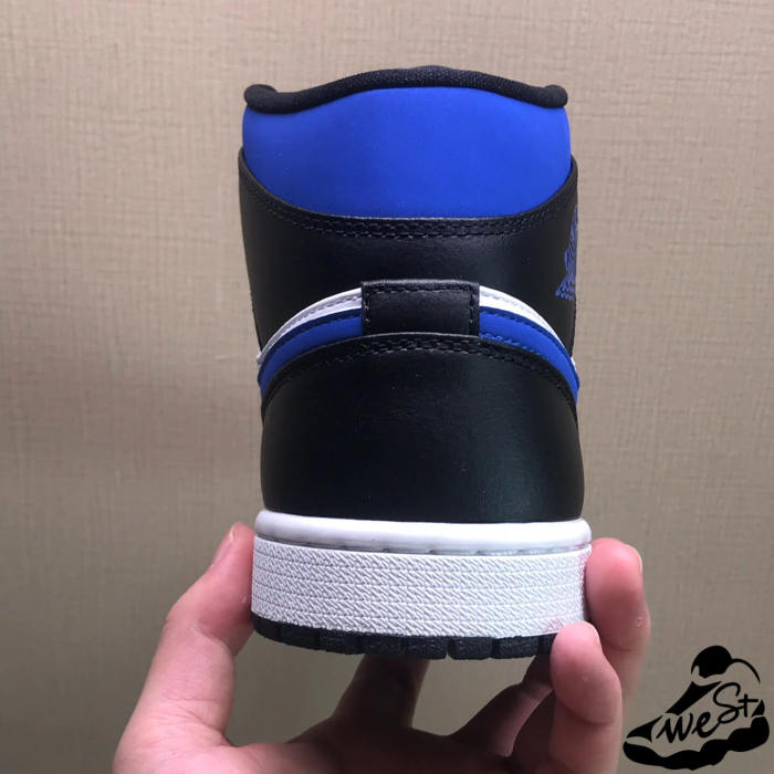 Jordan 1 Mid White Black Racer Blue