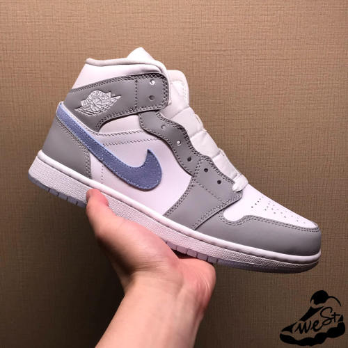 Jordan 1 Mid Wolf Grey Aluminum