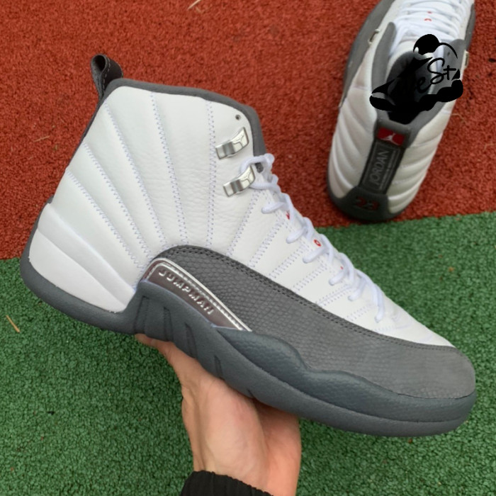 Jordan 12 Retro White Dark Grey (GS)