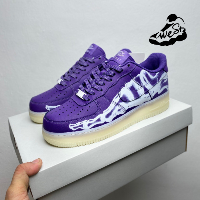 Nike Air Force 1 Low '07 QS Purple Skeleton Halloween (2021)