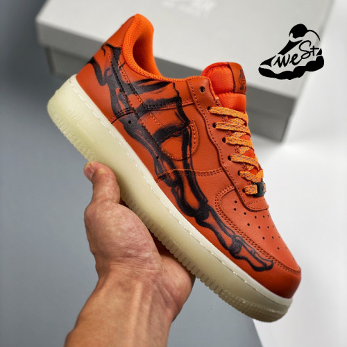 Nike Air Force 1 Low Orange Skeleton Halloween (2020)