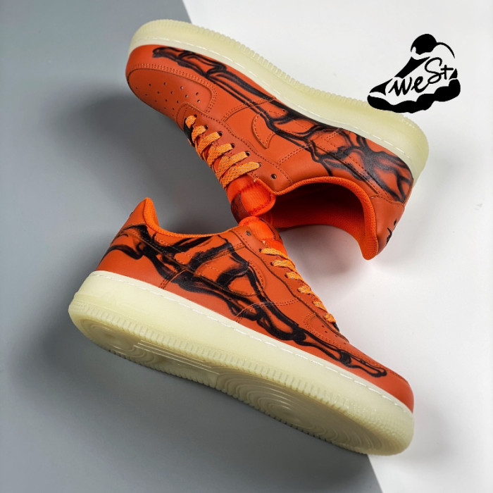 Nike Air Force 1 Low Orange Skeleton Halloween (2020)
