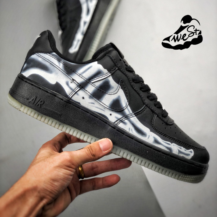 Nike Air Force 1 Low Black Skeleton Halloween (2019)