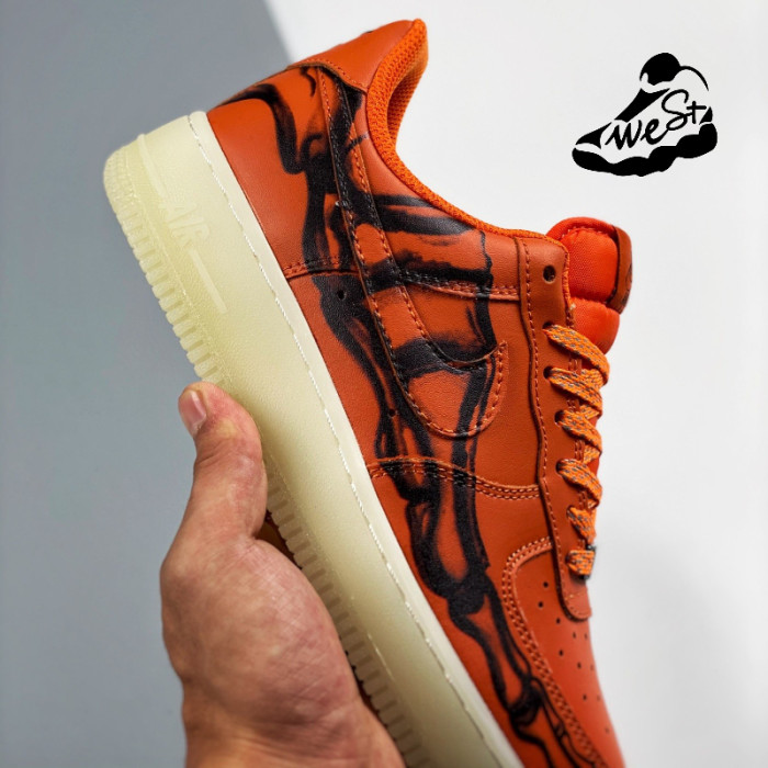 Nike Air Force 1 Low Orange Skeleton Halloween (2020)