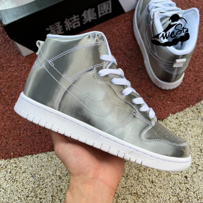 Nike Dunk High CLOT Metallic Silver