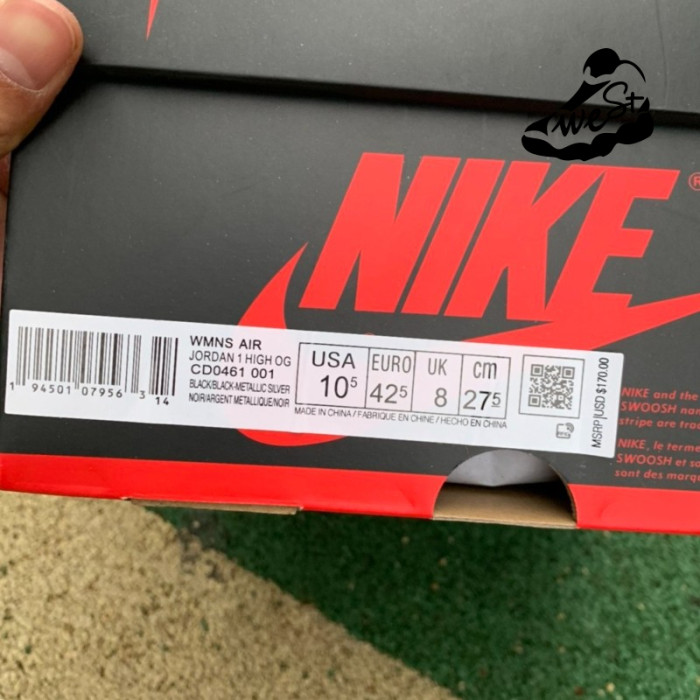 Jordan 1 Retro High Silver Toe