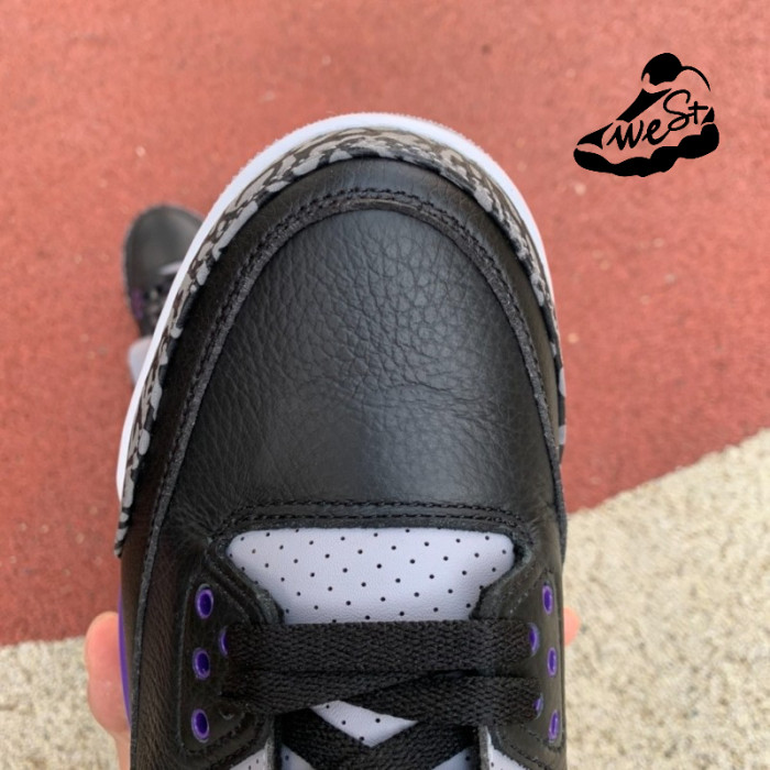 Jordan 3 Retro Black Court Purple