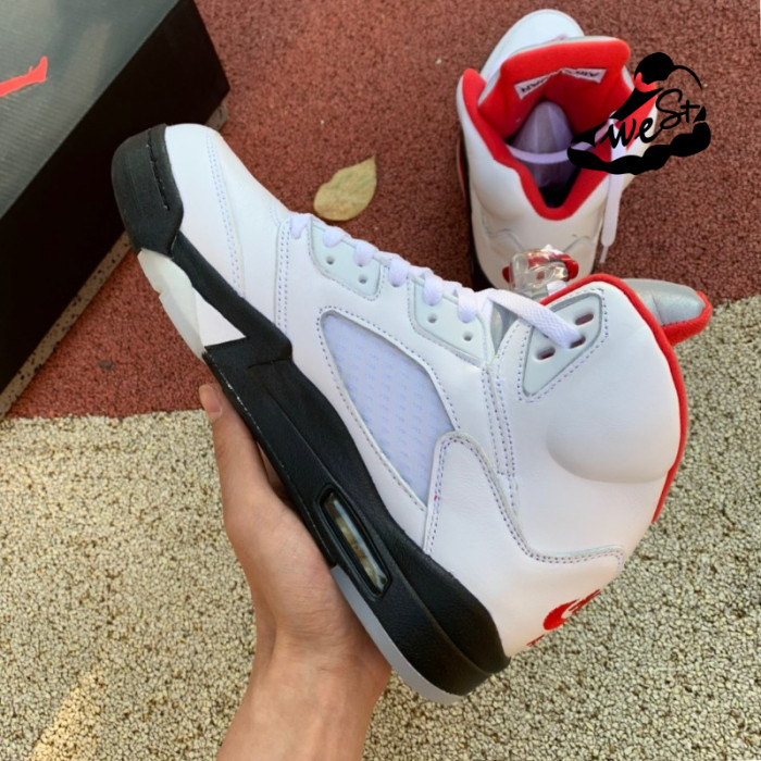 Jordan 5 Retro Fire Red Silver Tongue (2020)