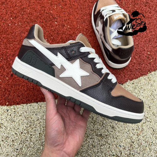 A Bathing Ape Bape SK8 Sta Brown Ivory