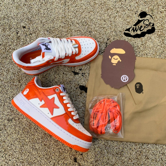 A Bathing Ape Bape Sta Low Orange