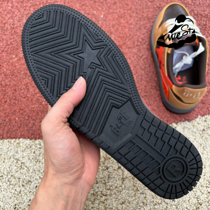 A Bathing Ape Bape SK8 Sta Brown Orange