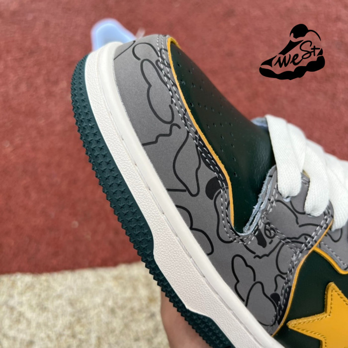 A Bathing Ape Bape SK8 Sta Grey Mustard Yellow