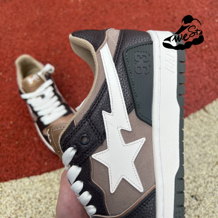 A Bathing Ape Bape SK8 Sta Brown Ivory