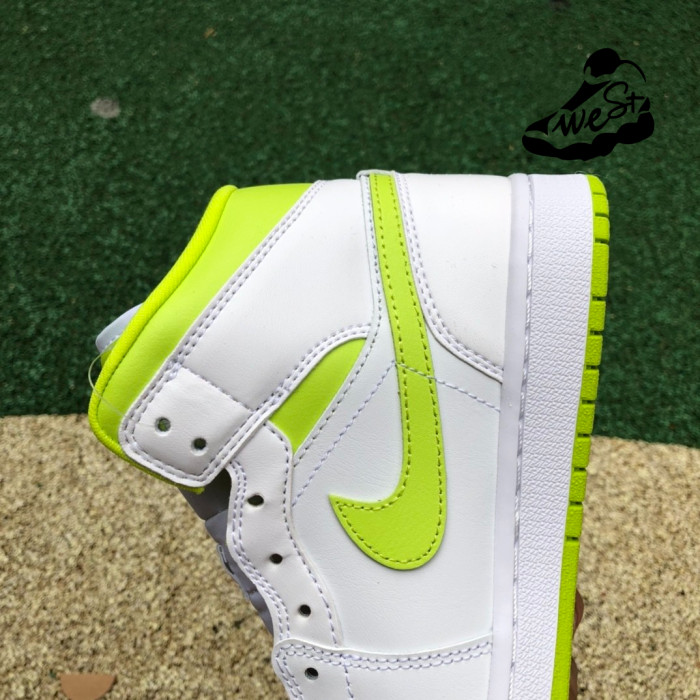 Jordan 1 Mid White Lime