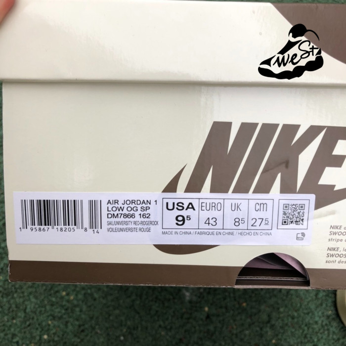 Jordan 1 Retro Low OG SP Travis Scott Reverse Mocha