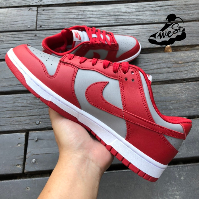 Nike Dunk Low Retro Medium Grey Varsity Red UNLV
