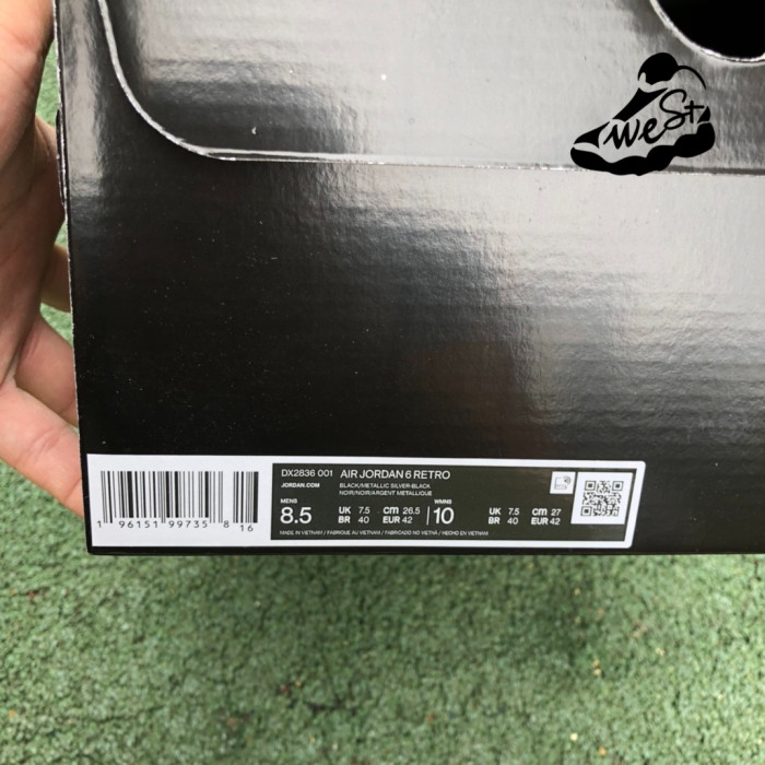Jordan 6 Retro Metallic Silver