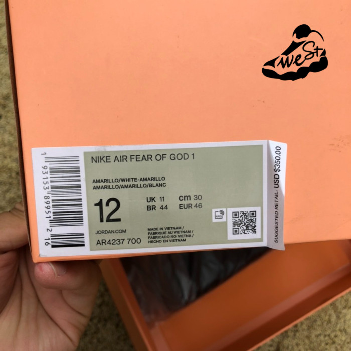 Nike Air Fear Of God 1 Yellow