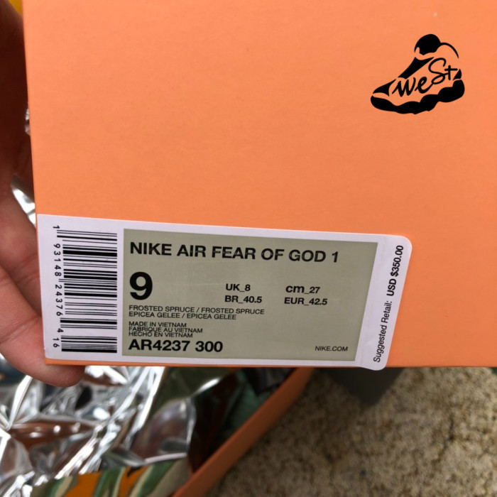 Nike Air Fear Of God 1 Frosted Spruce